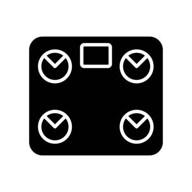 zemin ölçekli siyah kabartma simgesi. Vektör izole eleman. Düzenlenebilir vuruş.