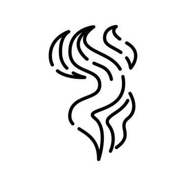 Siyah çizgi ikonu kokusu alıyorum. Vektör izole eleman. Düzenlenebilir vuruş.