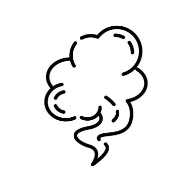 Siyah çizgi ikonu kokusu alıyorum. Vektör izole eleman. Düzenlenebilir vuruş.