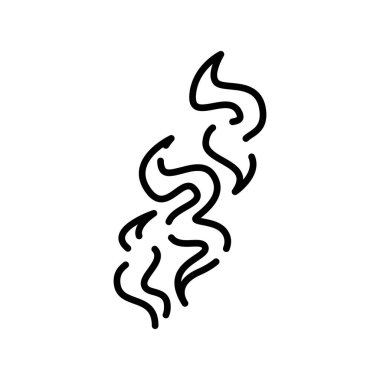 Siyah çizgi ikonu kokusu alıyorum. Vektör izole eleman. Düzenlenebilir vuruş.