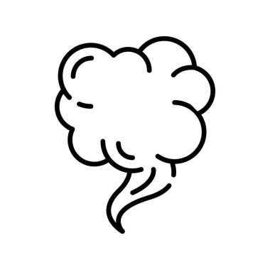 Siyah çizgi ikonu kokusu alıyorum. Vektör izole eleman. Düzenlenebilir vuruş.