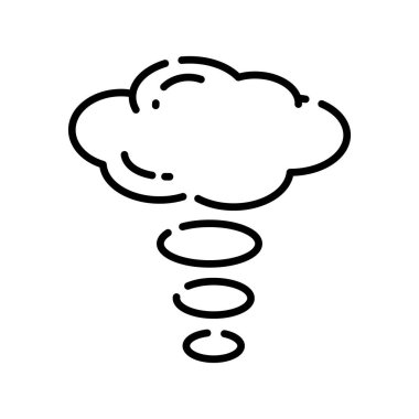 Siyah çizgi ikonu kokusu alıyorum. Vektör izole eleman. Düzenlenebilir vuruş.