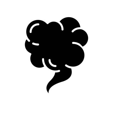 Siyah çizgi ikonu kokusu alıyorum. Vektör izole eleman. Düzenlenebilir vuruş.