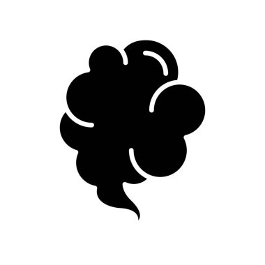 Siyah çizgi ikonu kokusu alıyorum. Vektör izole eleman. Düzenlenebilir vuruş.