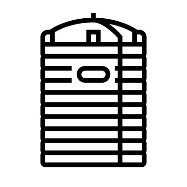 Kimyasal Tanklar simgesi. Fabrika temizleme makinesi tabelası. Endüstriyel depolama ekipmanları.