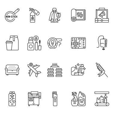 Dijital ve yazdırma projeleri için siyah çizgi simgeleri oluşturuldu. Uygulamalar ve web siteleri için en az temiz simgeler. UI UX ve markalaşma için modern basit simgeler