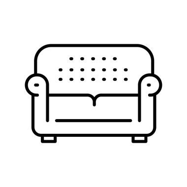 Dijital ve yazdırma projeleri için döşeme siyah çizgi simgesi. KVK ürünü. Uygulamalar ve web siteleri için en az temiz simgeler. UI UX ve markalaşma için modern basit simgeler