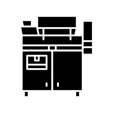 Dijital ve yazdırma projeleri için gıda işleme ekipmanları siyah düz simge. KVK ürünü. Uygulamalar ve web siteleri için en az temiz simgeler. UI UX ve markalaşma için modern basit simgeler