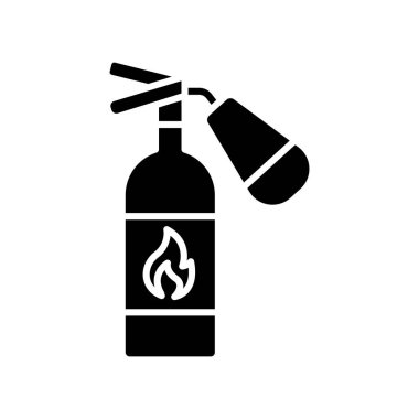 Dijital ve yazdırma projeleri için itfaiyeci köpüklü siyah simge. KVK ürünü. Uygulamalar ve web siteleri için en az temiz simgeler. UI UX ve markalaşma için modern basit simgeler