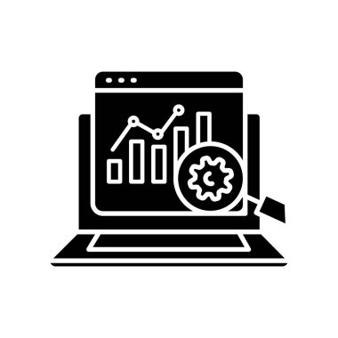 dijital ve yazdırma projeleri için program performansı siyah düz simge. Uygulamalar ve web siteleri için en az temiz simgeler. UI UX ve markalaşma için modern basit simgeler