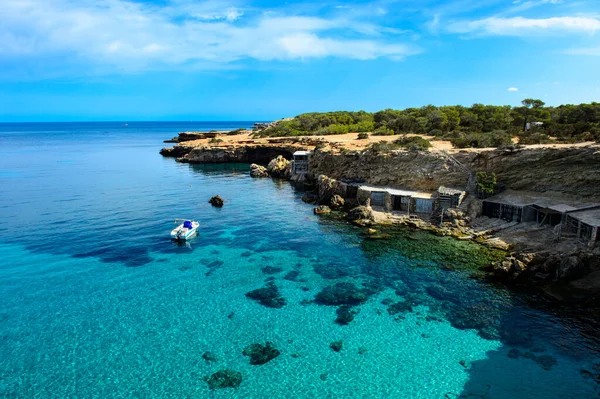 Cala Conta Ibiza Spain Серпня 2014 Найвідоміший Пляж Острові Ібіца — стокове фото