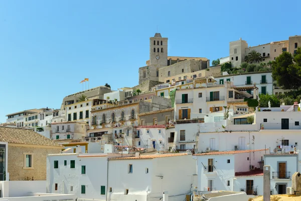 Ibiza old town area 스톡 이미지