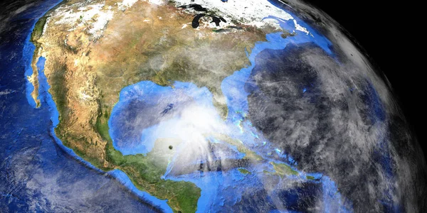 Hurricane Zeta Epsilon Earth Shown Space Elements High Resolution Illustration — Stock Photo, Image