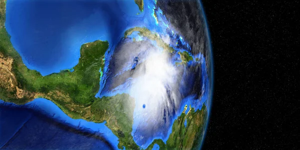 Hurricane Eta Making Landfall Nicaragua Shot Space Elements Image Furnished — Stock Photo, Image