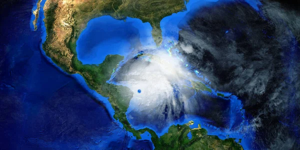 Hurricane Eta Making Landfall Nicaragua Shot Space Elements Image Furnished — Stock Photo, Image