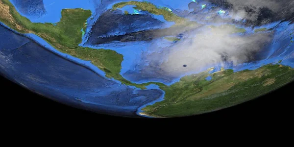 Hurricane from Space. Elements of this high resolution 3d rendering are furnished by NASA.