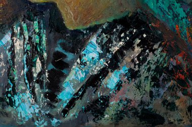 Makro ressamın paletini, dokusu yağlı boya farklı co karışık