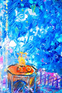 Etnografya, M.Sh. Khaziev. Sanatçı resim yağlarda boyalı. Geri