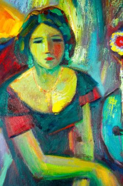 Etnografya, M.Sh. Khaziev. Sanatçı resim yağlarda boyalı. FEMA