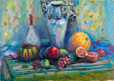 Etnografya, M.Sh. Khaziev. sanatçı resim yağlarda boyalı. Natb