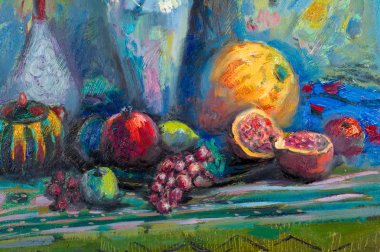 Etnografya, M.Sh. Khaziev. sanatçı resim yağlarda boyalı. Natb