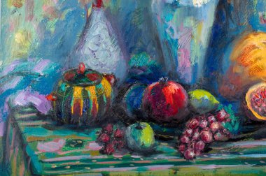 Etnografya, M.Sh. Khaziev. sanatçı resim yağlarda boyalı. Natb