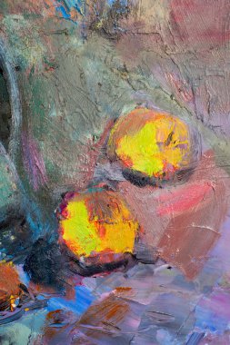 Etnografya, M.Sh. Haziev. yağlıboya resim boyalı sanatçı resmi. stil