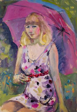 Etnografya, M.Sh. Khaziev. Sanatçı resim yağlarda boyalı. FEMA