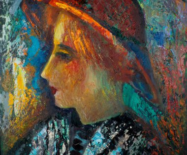 Etnografya, M.Sh. Khaziev. yağlarda boyalı sanatçı resim.