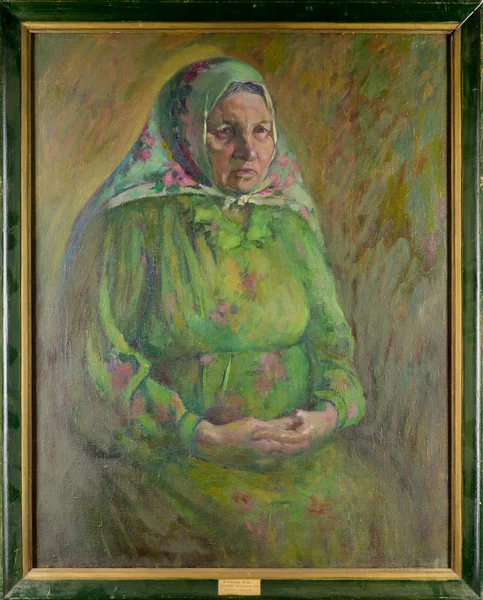 Этнография, М.Ш. Хазиев. картина художника, написанная маслами. fema — стоковое фото