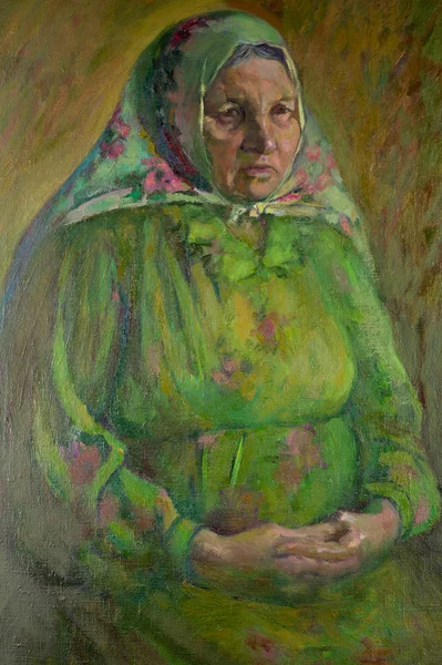 民族、M.Sh Khaziev。アーティスト画像は、オイルで塗装。fema — ストック写真
