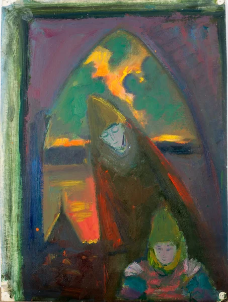 Etnografia, M.Sh. Khaziev. quadro dell'artista dipinto ad olio . — Foto Stock