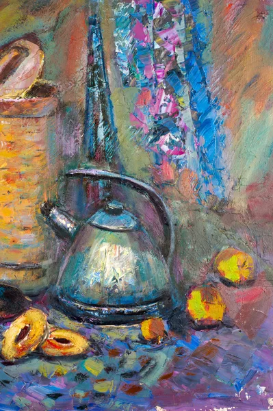 Etnografia, M.Sh. Khaziev. obraz artysty malowane w olejach. Stil — Zdjęcie stockowe