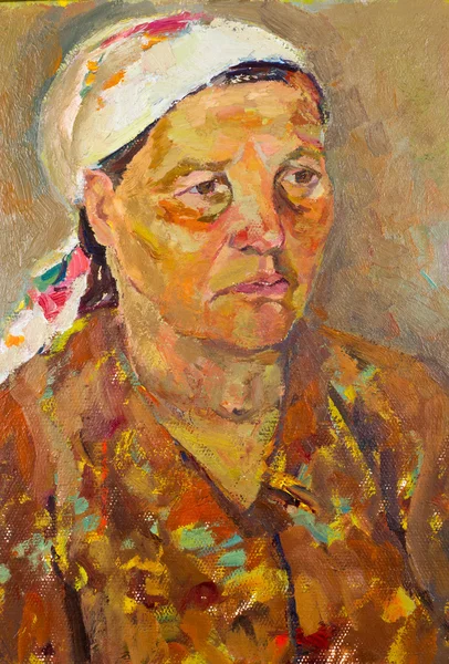Etnografia, M.Sh. Khaziev. quadro dell'artista dipinto ad olio. fema — Foto Stock