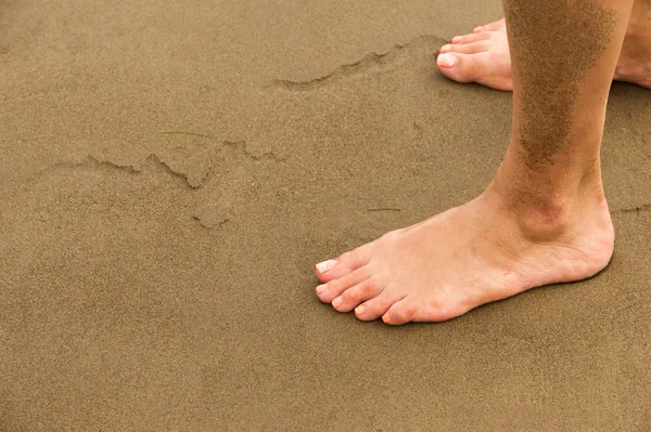 Texture Fond Sable Sur Plage Substance Granuleuse Lâche Brun Jaunâtre — Photo