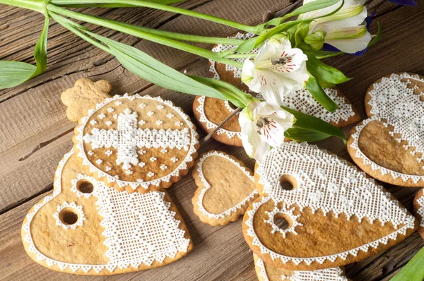 Easter Cookies. Handmade. The background colors of early spring — Stock Photo, Image