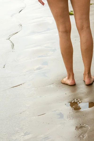 Het Patroon Achtergrond Het Zand Het Strand Losse Korrelige Stof — Stockfoto