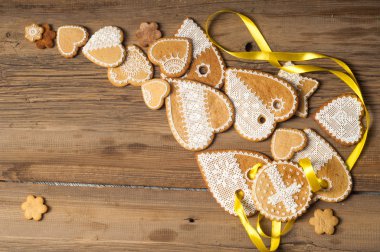 Paskalya kurabiyeleri. El yapımı. Arka plan renklerini erken Bahar