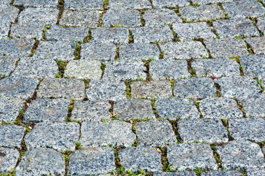 Doku, arka plan. Arka plan. Vahşi taş köprü cobblestones ile kaplı
