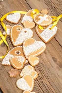 Paskalya kurabiyeleri. El yapımı. Arka plan renklerini erken Bahar