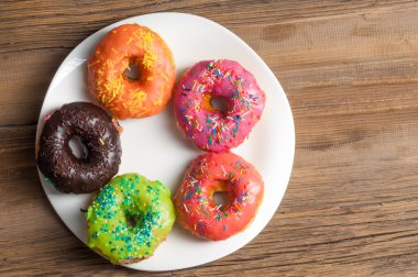 çörek. Yuvarlak kızarmış yağ patty. sweetene küçük bir kızarmış pasta