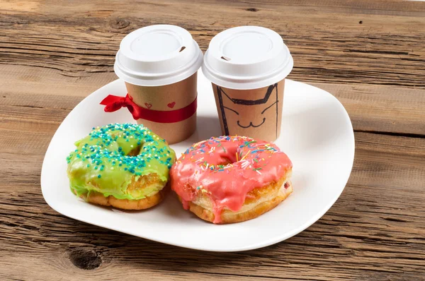 donuts. Round fried in fat patty. a small fried cake of sweetened dough, typically in the shape of a ball or ring. sinker, fritter, doughnut, dough-boy