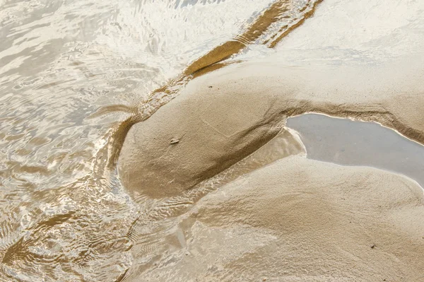 Textura Fondo Arena Playa Sustancia Granular Suelta Color Marrón Amarillento — Foto de Stock