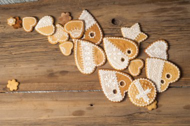 Paskalya kurabiyeleri. El yapımı. Arka plan renklerini erken Bahar