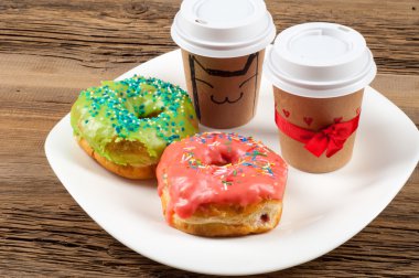 çörek. Yuvarlak kızarmış yağ patty. sweetene küçük bir kızarmış pasta