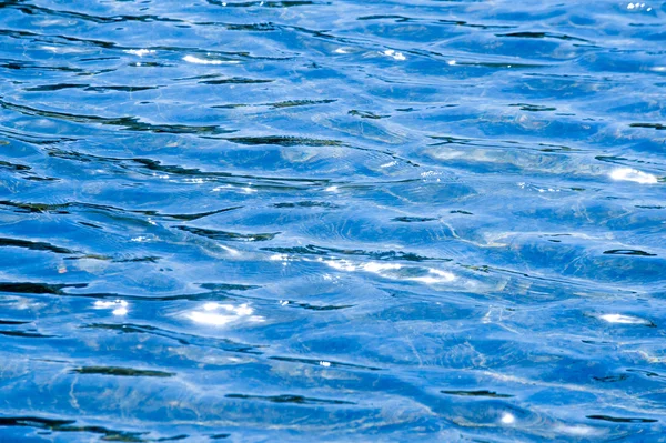 Textura Fundo Água Piscina Fotografada Sob Luz Contador Brilho Sol — Fotografia de Stock