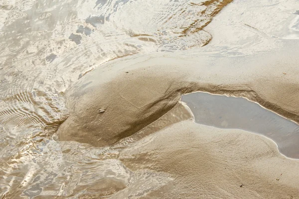 Textur Hintergrund Der Sand Strand Lose Körnige Substanz Blassgelblich Braun — Stockfoto