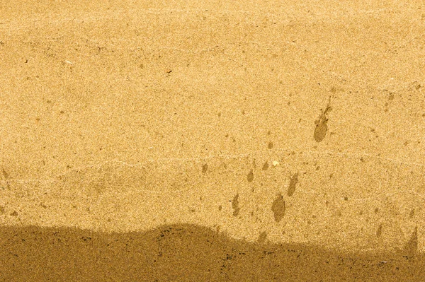 Textura Pozadí Písek Pláži Volné Zrnitá Látka Světle Žlutohnědé Výsledkem — Stock fotografie