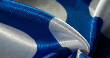 ipek kumaş, mavi ve beyaz ovaller, doku arka planı, desen, kartpostal,