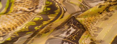 ipek kumaş, yeşil-kahverengi, soyut arka plan kumaşı veya sıvı dalga veya grunge ipek kumaş kıvrımlı kadife kumaş veya lüks Noel arkaplanı veya zarif duvar kağıdı tasarımı